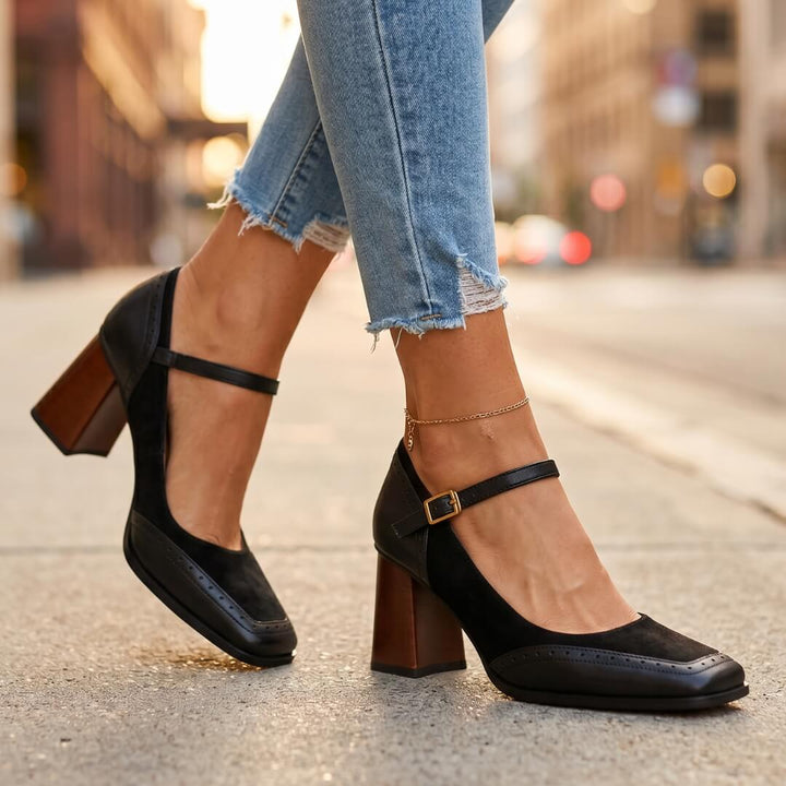 Simona Leather Heels