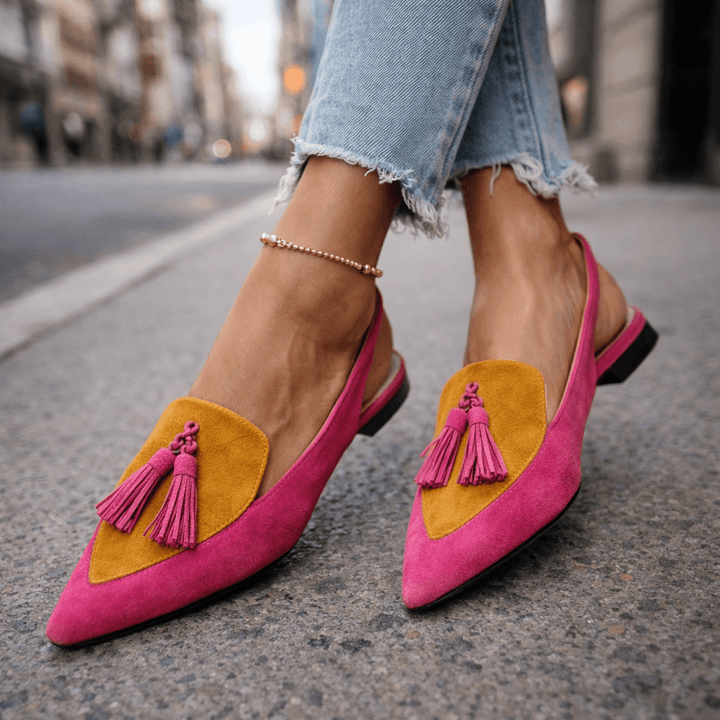 Zerina Tassel Slingbacks