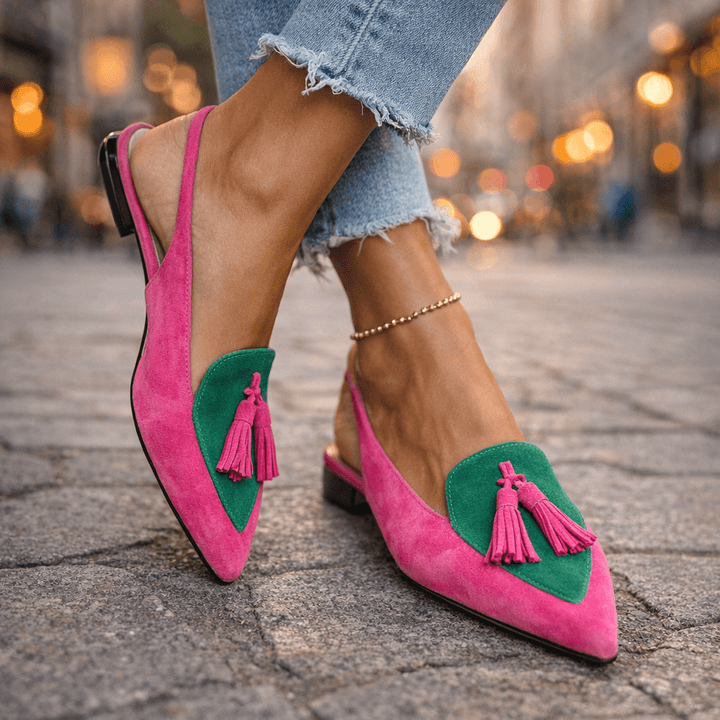 Zerina Tassel Slingbacks
