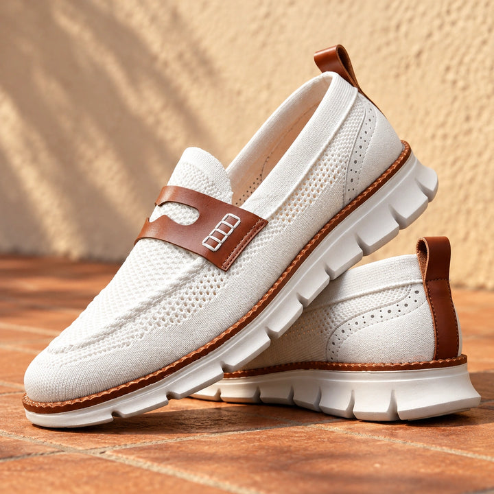 Aidan Orthopedic Mesh Penny Loafer Sneakers - White