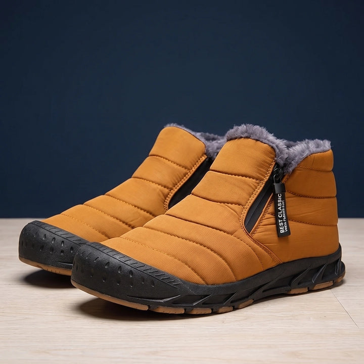 Aramis Waterproof Fleece Lined Barefoot Winter Shoes - Camel