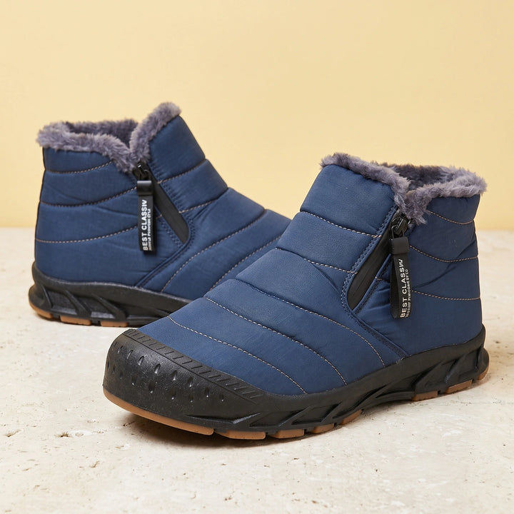 Aramis Waterproof Fleece Lined Barefoot Winter Shoes - Navy Blue