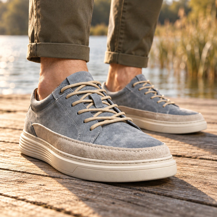 Dale Orthopedic Suede Height Sneakers - Gray