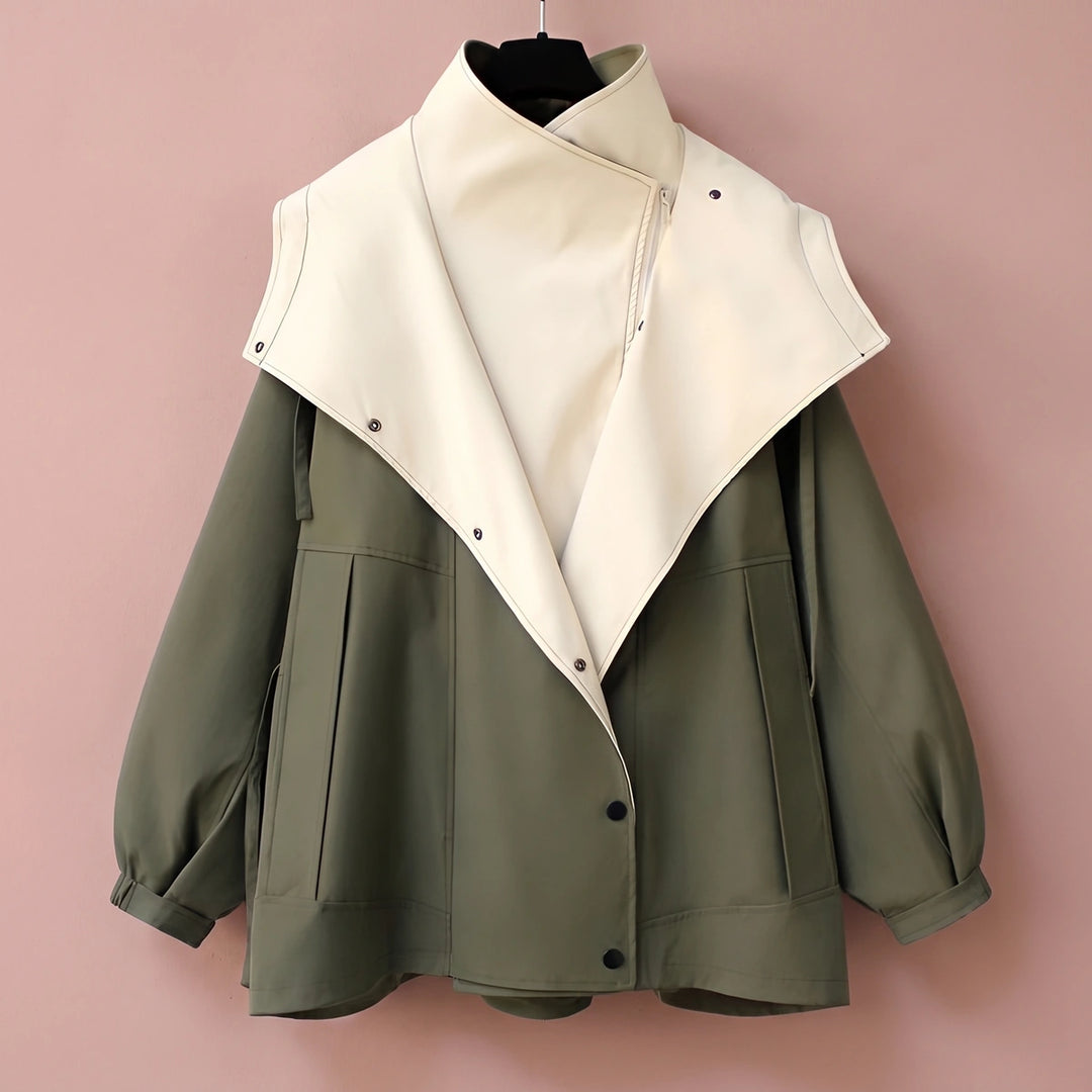 Emery Windproof Double Layer Oversized Jacket - Green