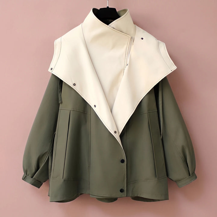 Emery Windproof Double Layer Oversized Jacket - Green