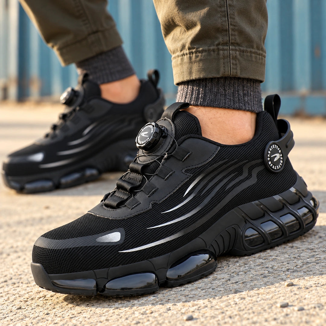 Frederick Steel Toe Knit Safety Sneakers - Black