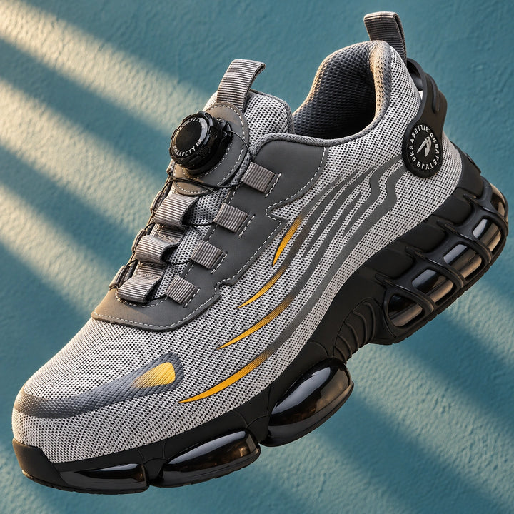 Frederick Steel Toe Knit Safety Sneakers - Gray