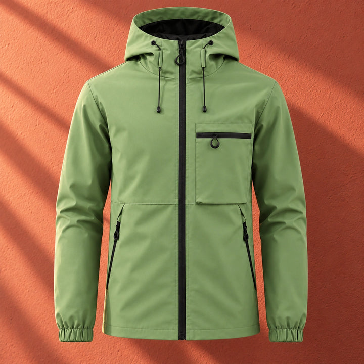 Jonas Lightweight Hooded Windbreaker Jacket - Green