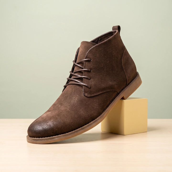 Teodor Soft Suede Lace Up Chukka Boots - Brown