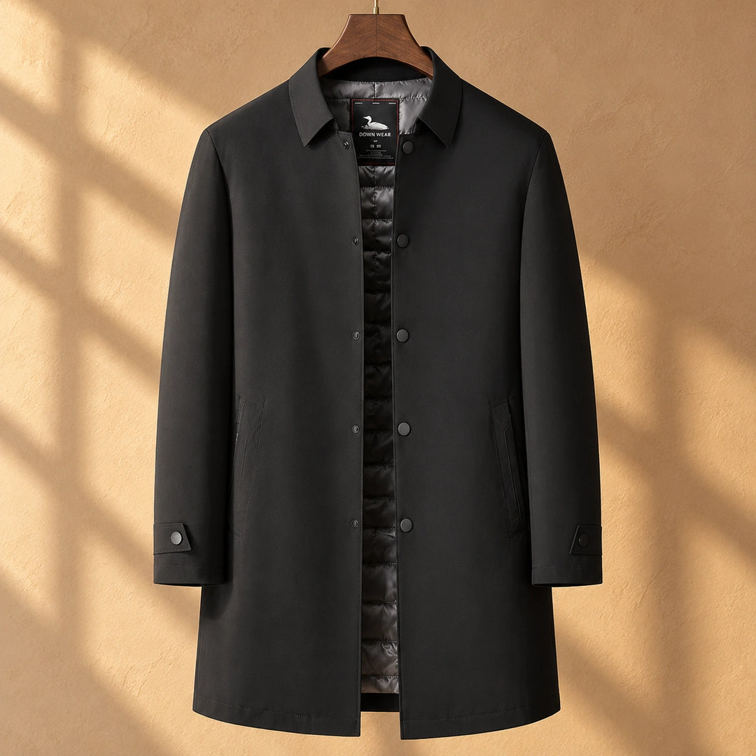 Warwick Water Resistant Quilted Lined Car Coat - Black