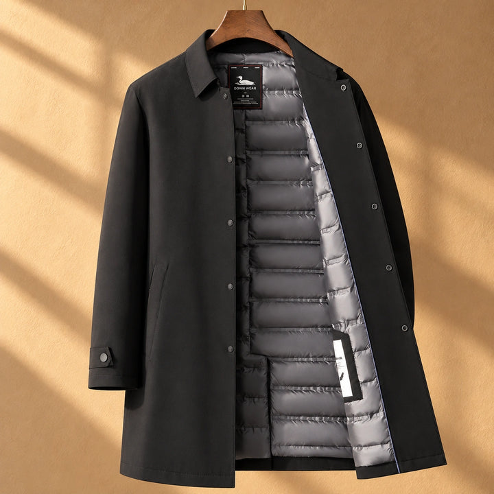 Warwick Water Resistant Quilted Lined Car Coat - Black