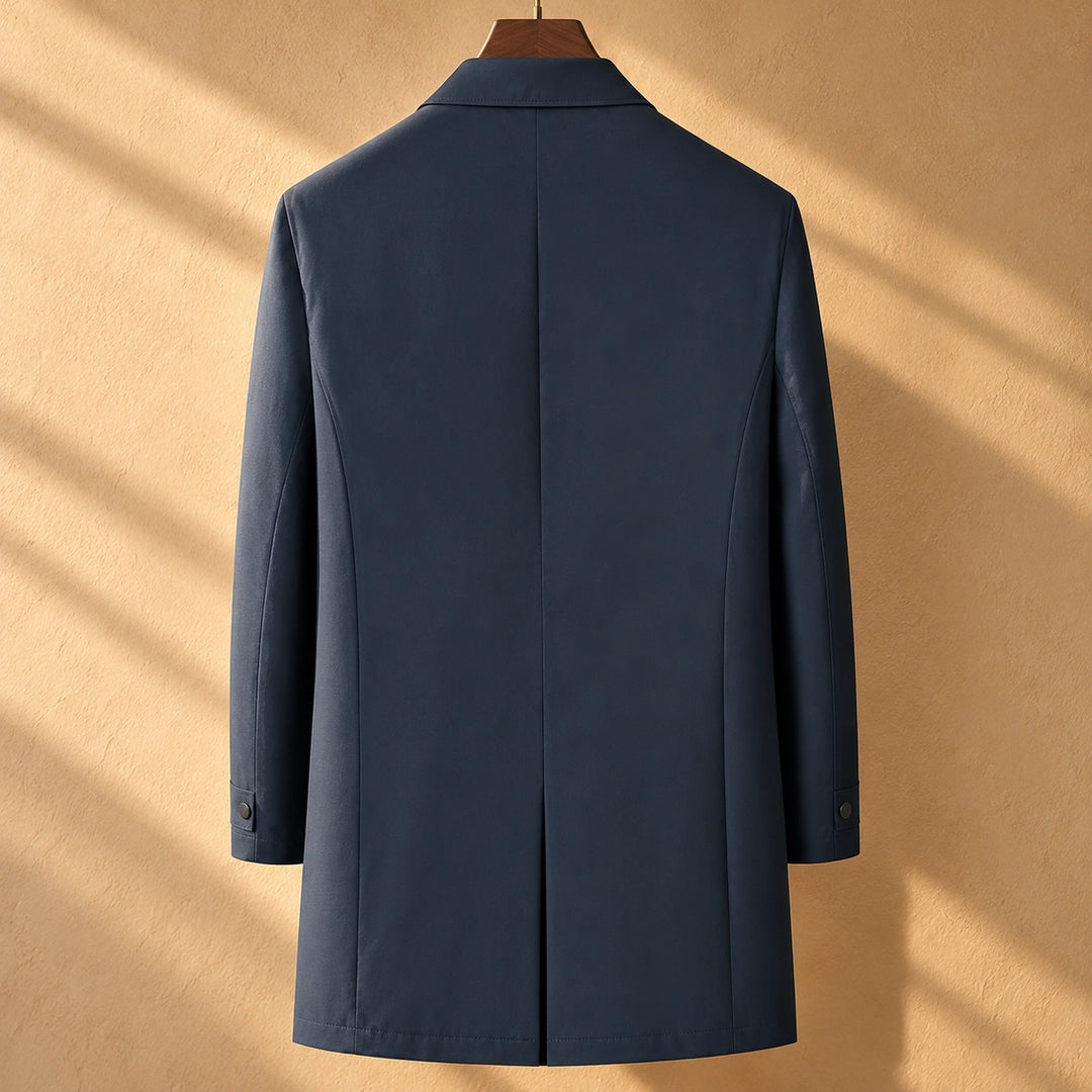Warwick Water Resistant Quilted Lined Car Coat - Navy Blue