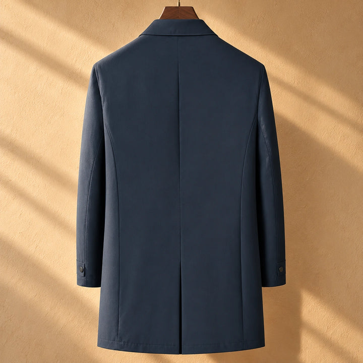 Warwick Water Resistant Quilted Lined Car Coat - Navy Blue